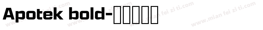 Apotek bold字体转换